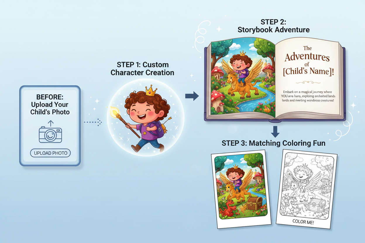 My Star Stories — Personalized Bedtime Story + 5 Coloring Pages